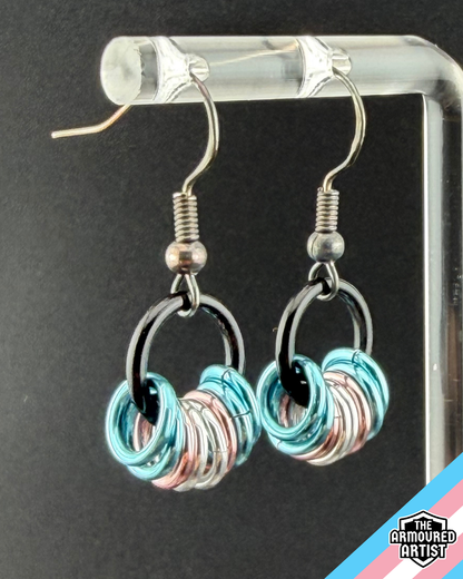Transgender (Pastel Pink) Small Ringlette Earrings