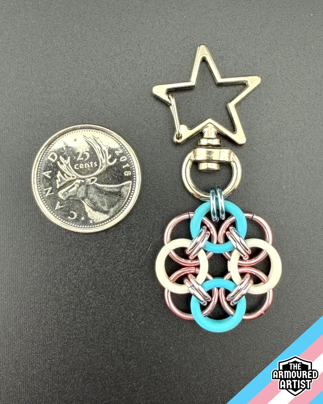 Transgender (Pastel Pink) Flexible Helmchain Keychains
