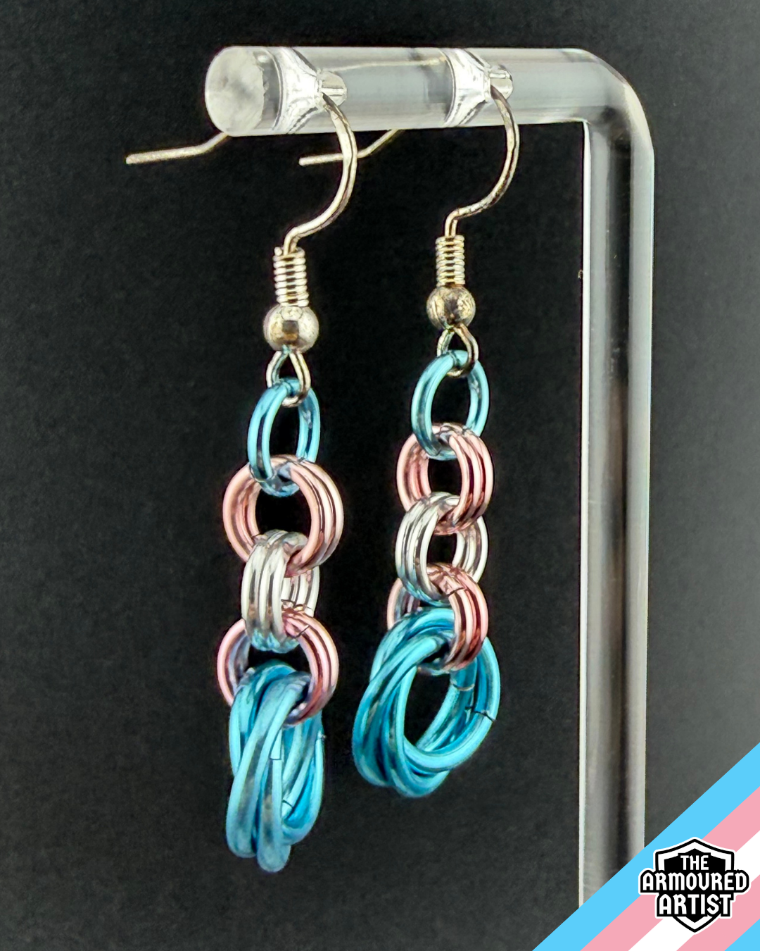 Transgender (Pastel Pink) Dangling Earrings