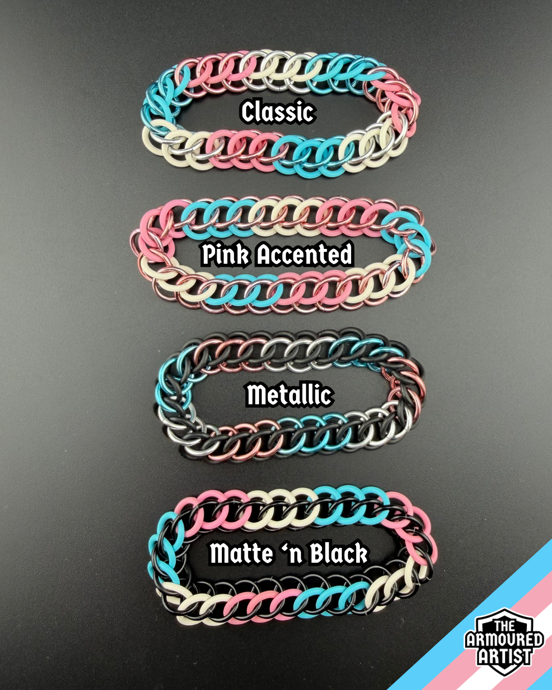 Transgender Stretchy Chainmail Bracelets
