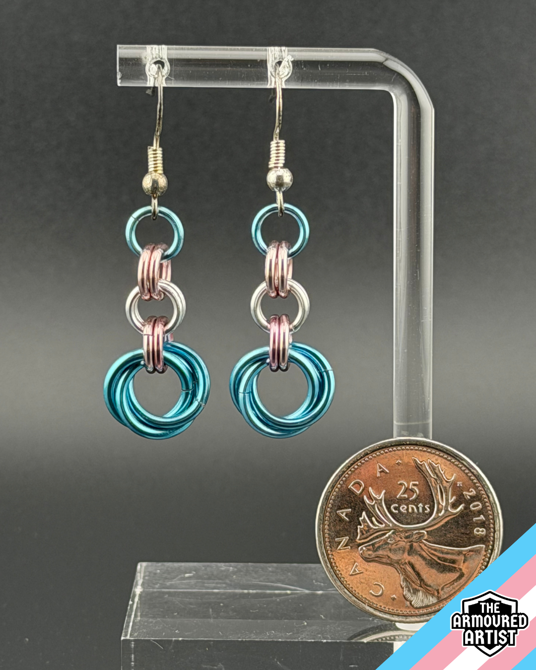 Transgender (Pastel Pink) Dangling Earrings