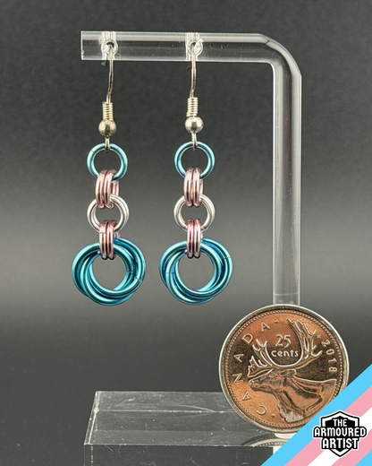 Transgender (Pastel Pink) Dangling Earrings