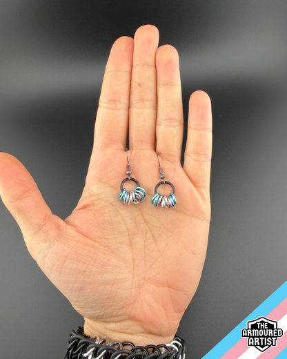 Transgender (Pastel Pink) Small Ringlette Earrings