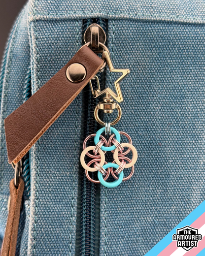 Transgender (Pastel Pink) Flexible Helmchain Keychains