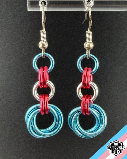 Transgender (Vivid Pink) Dangling Earrings