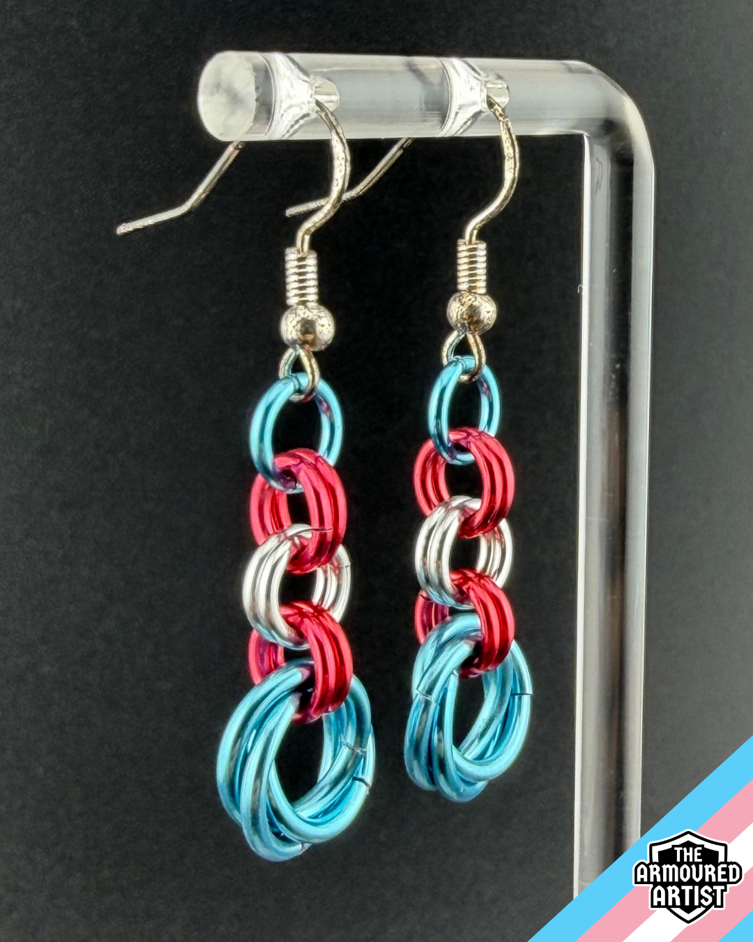 Transgender (Vivid Pink) Dangling Earrings