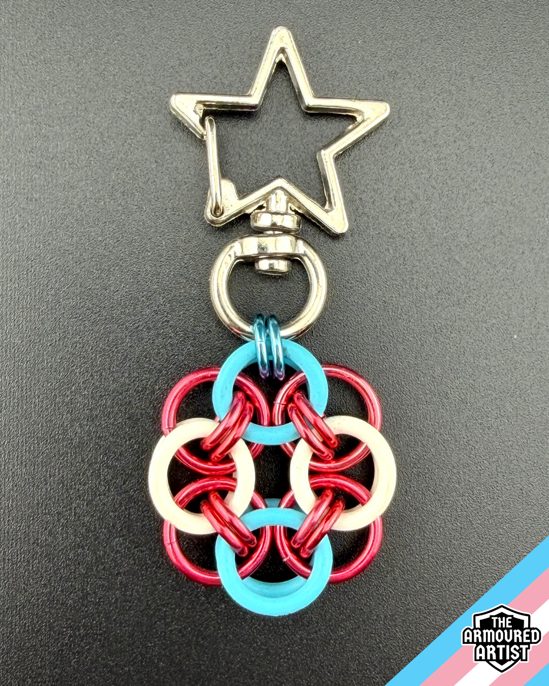 Transgender (Vivid Pink) Flexible Helmchain Keychains