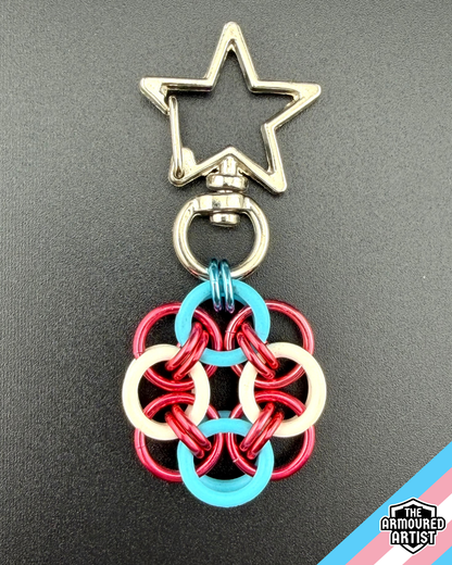 Transgender (Vivid Pink) Flexible Helmchain Keychains