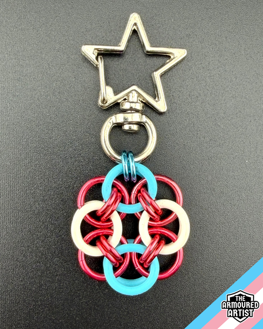Transgender (Vivid Pink) Flexible Helmchain Keychains