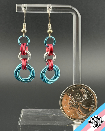 Transgender (Vivid Pink) Dangling Earrings