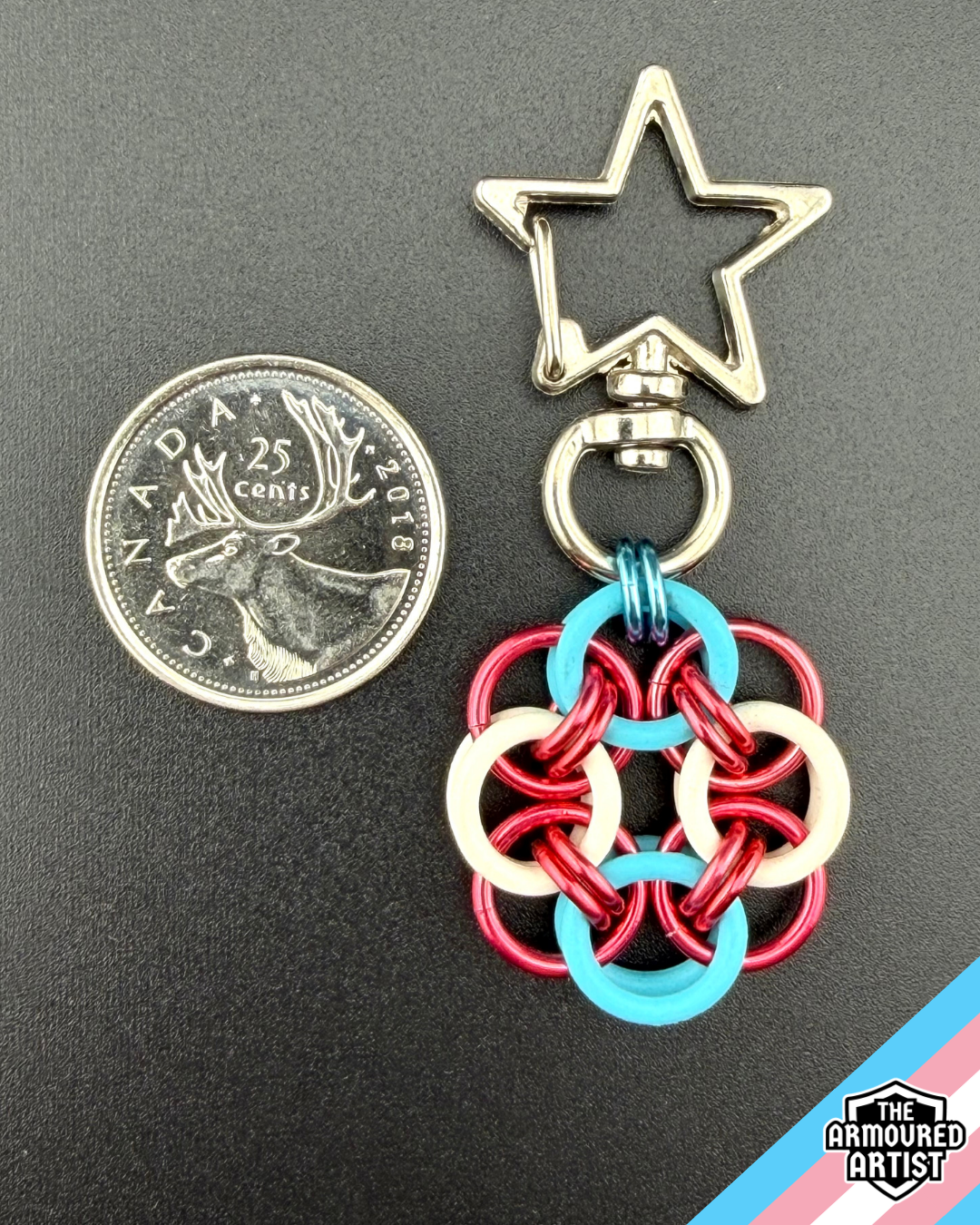 Transgender (Vivid Pink) Flexible Helmchain Keychains