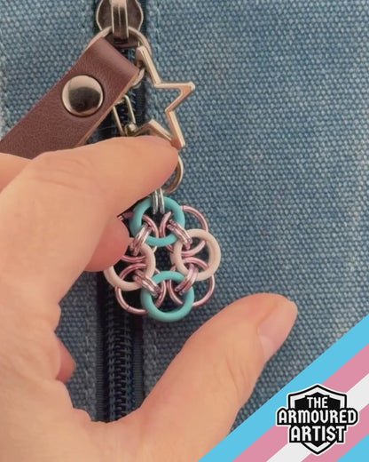 Transgender (Pastel Pink) Flexible Helmchain Keychains