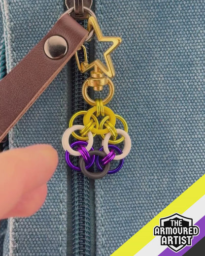 Nonbinary Flexible Helmchain Keychains