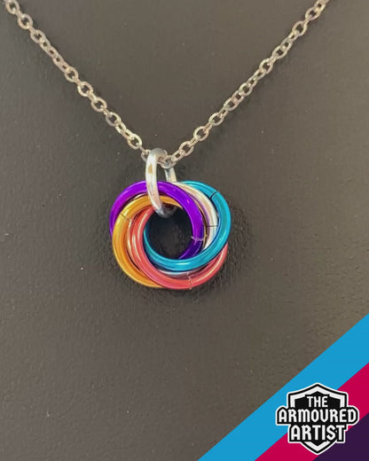 Polyamory (New Flag) Spiral Chainmail Necklaces