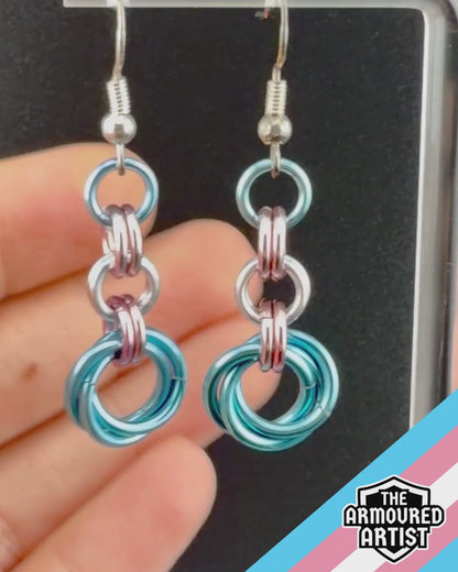 Transgender (Pastel Pink) Dangling Earrings