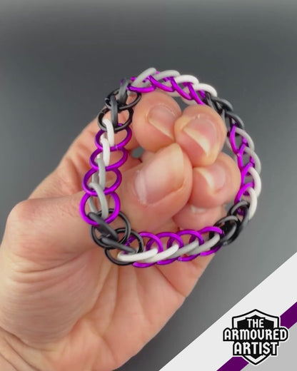 Demisexual Stretchy Chainmail Bracelets