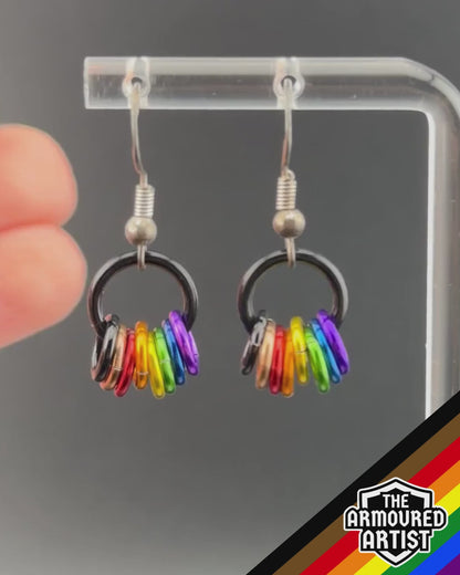 Rainbow (Philadelphia Flag) Small Ringlette Earrings