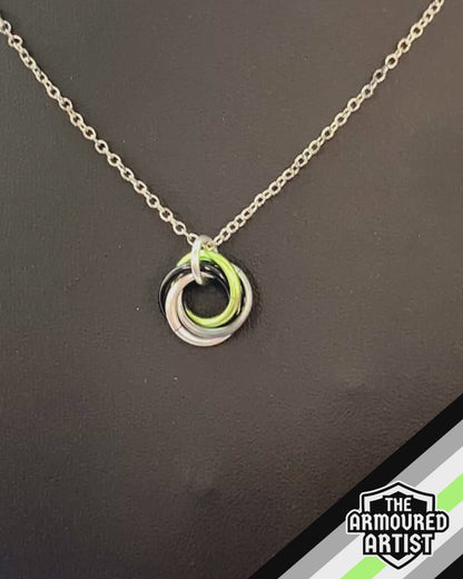 Agender Spiral Chainmail Necklaces