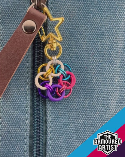 Polyamory (New Flag) Flexible Helmchain Keychains