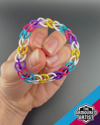 Polyamory (New Flag) Stretchy Chainmail Bracelets