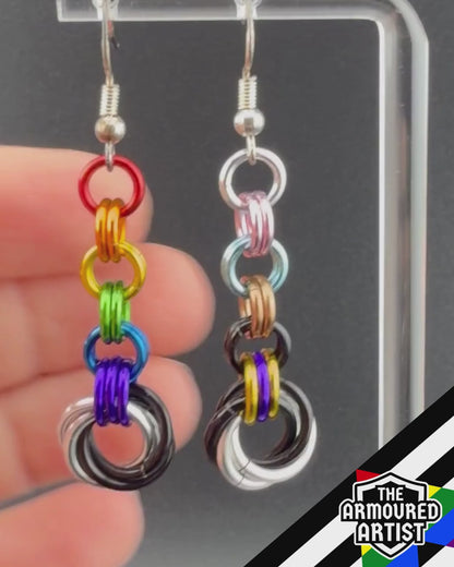 Ally (Progress Flag) Dangling Earrings