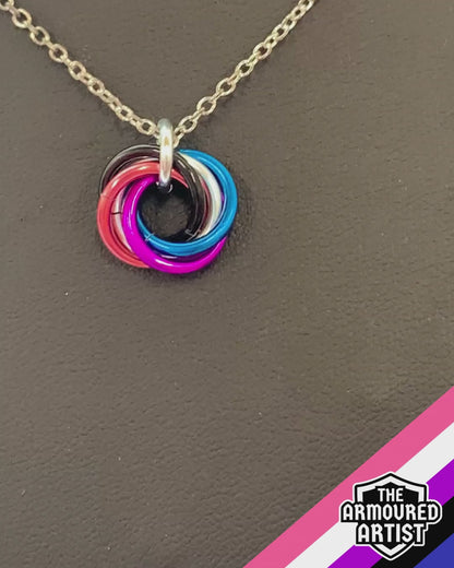 Genderfluid Spiral Chainmail Necklaces