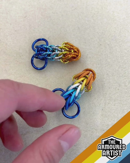 AroAce (Sunset Flag) Pocket Rocket Keychains/Necklaces