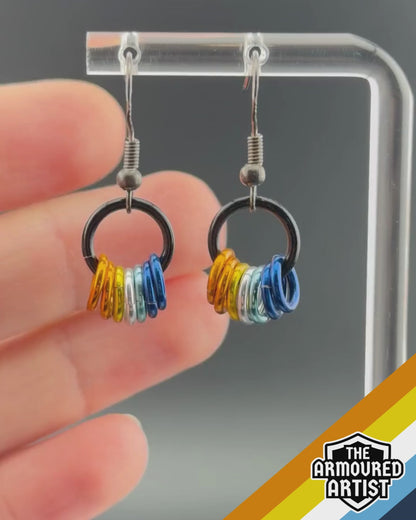 AroAce (Sunset Flag) Small Ringlette Earrings
