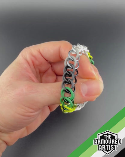 Aromantic Stretchy Chainmail Bracelets