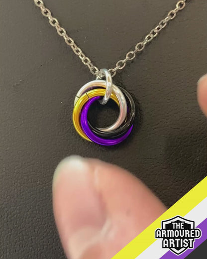 Nonbinary Spiral Chainmail Necklaces