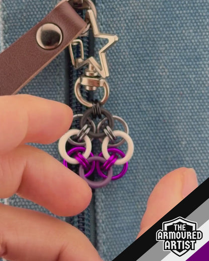 Asexual Flexible Helmchain Keychains