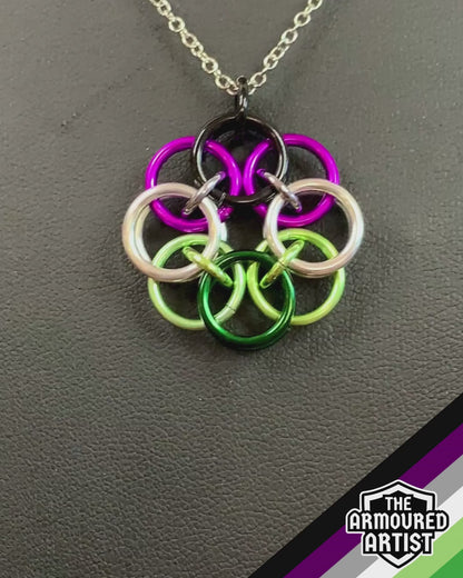AroAce (Alternative Flag) Helmchain Necklaces