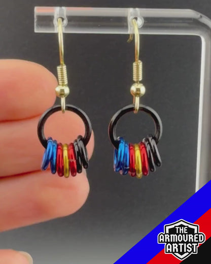 Polyamory (Pi Flag) Small Ringlette Earrings