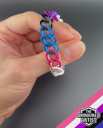 Genderfluid Stretchy Chainmail Bracelets