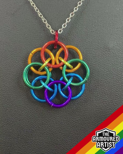 Rainbow (Classic Flag) Helmchain Necklaces