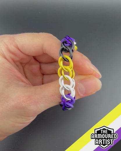 Nonbinary Stretchy Chainmail Bracelets