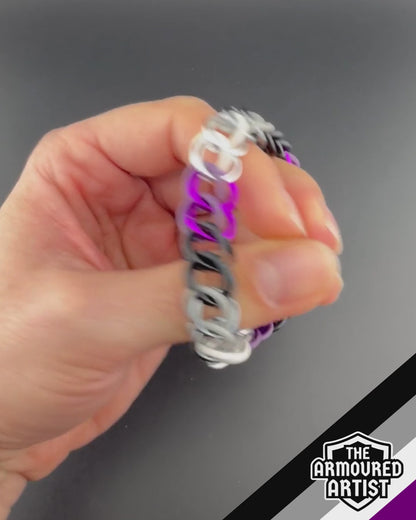Asexual Stretchy Chainmail Bracelets