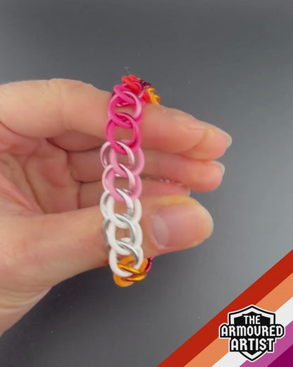 Lesbian Stretchy Chainmail Bracelets