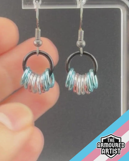 Transgender (Pastel Pink) Small Ringlette Earrings