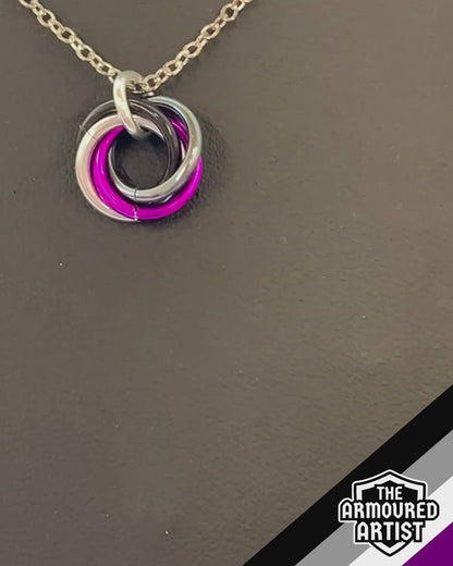 Asexual Spiral Chainmail Necklaces