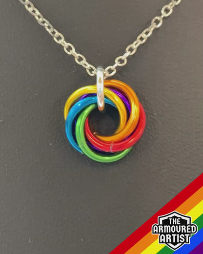Rainbow (Classic Flag) Spiral Chainmail Necklaces