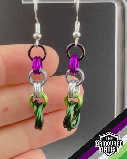 AroAce (Alternative Flag) Dangling Earrings