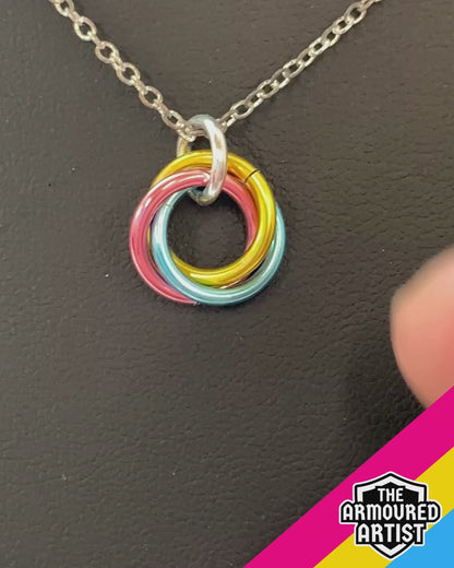 Pansexual Spiral Chainmail Necklaces