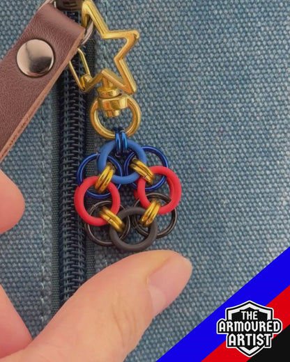 Polyamory (Pi Flag) Flexible Helmchain Keychains