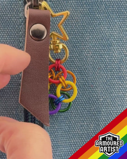 Rainbow (Classic Flag) Flexible Helmchain Keychains