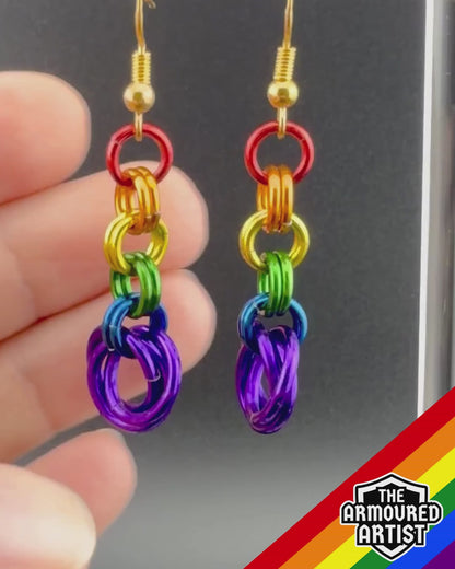 Rainbow (Classic Flag) Dangling Earrings