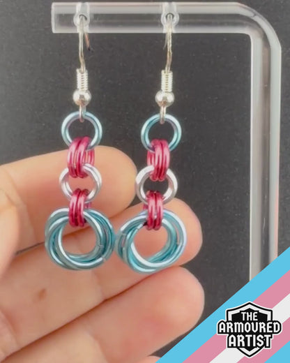 Transgender (Vivid Pink) Dangling Earrings