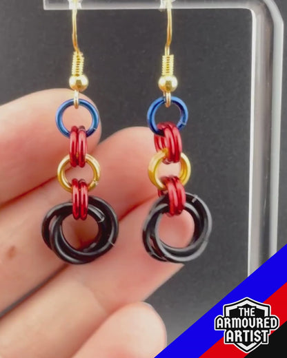 Polyamory (Pi Flag) Dangling Earrings