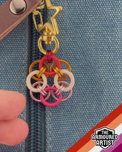 Lesbian Flexible Helmchain Keychains