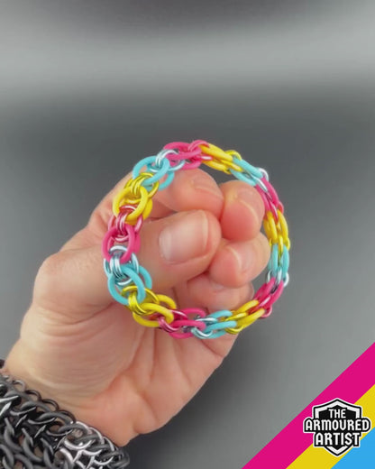 Pansexual Stretchy Helmchain Bracelets